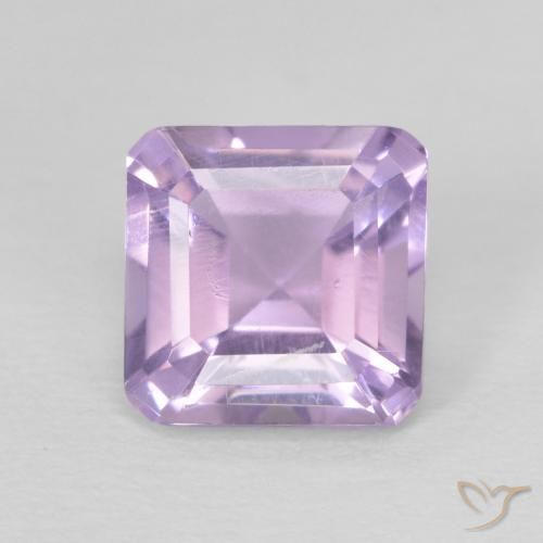 1.02ct Naturale Viola rosato chiaro Ametista, Taglio smeraldo, VS