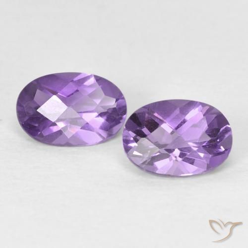 0.86ctw Naturale Iris Violetta Ametista, Ovale, VVS
