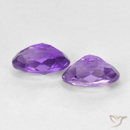 Gemme di Ametista Iris Violetta naturale da 0.86 ct, Ovale, VVS