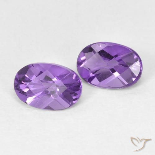 0.92ctw Naturale Viola scuro Ametista, Ovale, VVS
