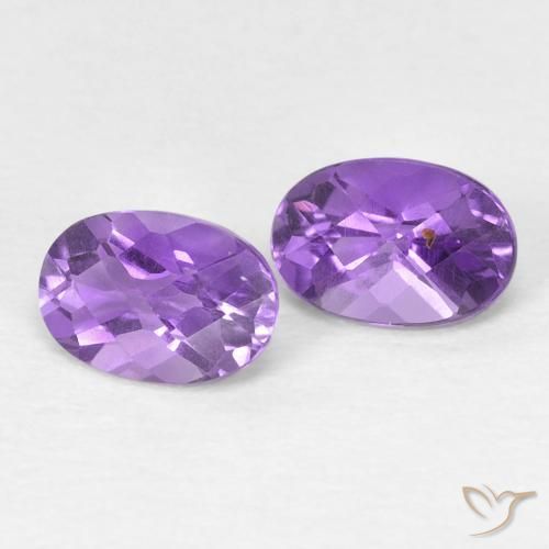 0.92ctw Naturale Viola scuro Ametista, Ovale, VVS