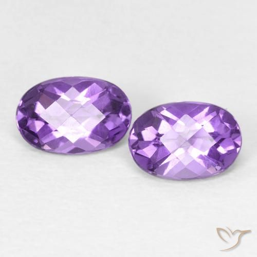 Gemme di Ametista Viola scuro naturale da 0.88 ct, Ovale, Opaco