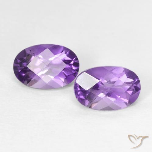 0.90ctw Naturale violaceo Ametista, Ovale, VVS-VS