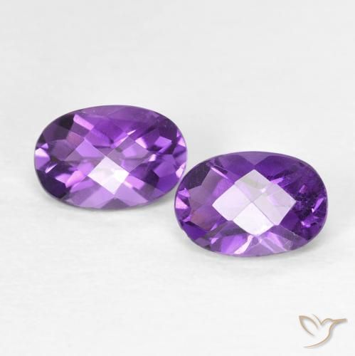 0.87ctw Naturale Medium Dark-Violet Ametista, Ovale, VVS-VS
