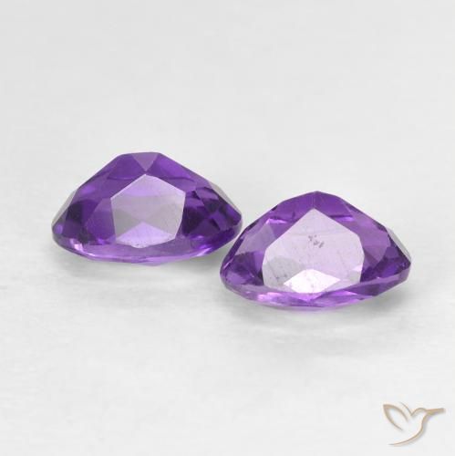 Gemme di Ametista Viola scuro naturale da 0.91 ct, Ovale, VVS-VS