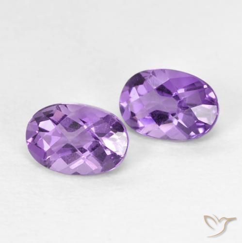 0.91ctw Naturale Iris Violetta Ametista, Ovale, VVS-VS