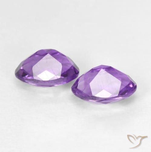 Gemme di Ametista Iris Violetta naturale da 0.91 ct, Ovale, VVS-VS