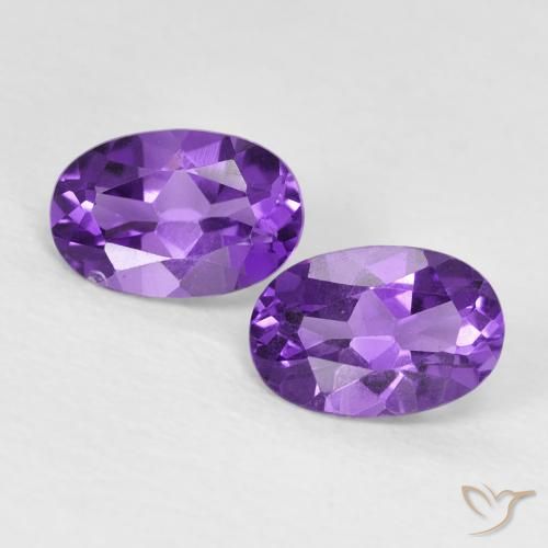 0.86ctw Naturale Medium Light-Violet Ametista, Ovale, VVS-VS