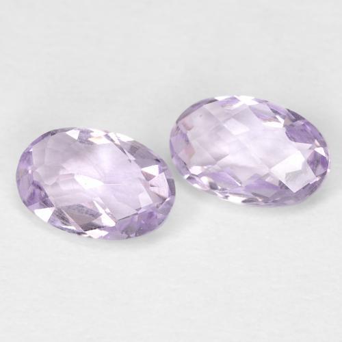 Gemme di Ametista Viola tendente al rosa naturale da 0.74 ct, Ovale, VS