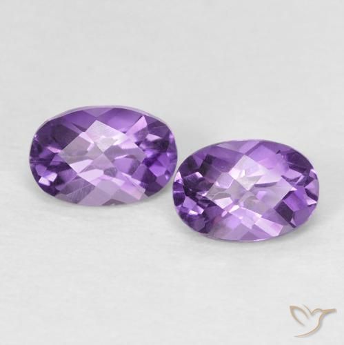 0.89ctw Naturale Viola Intenso Ametista, Ovale, VS