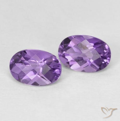 0.93ctw Naturale Viola Intenso Ametista, Ovale, VS