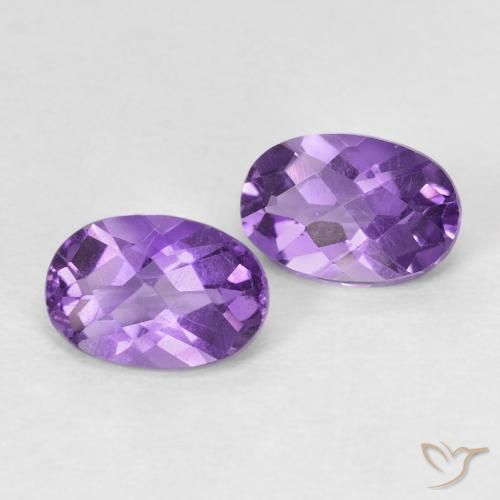 0.92ctw Naturale Viola Intenso Ametista, Ovale, VS