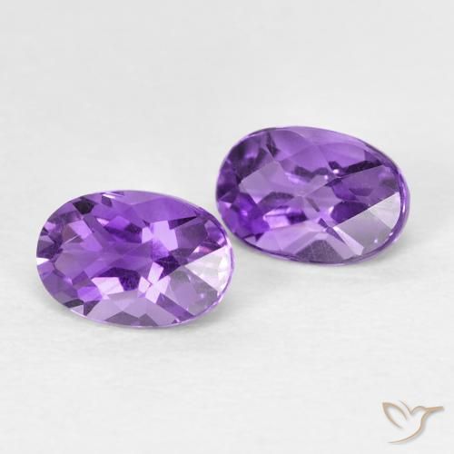 0.95ctw Naturale Viola Intenso Ametista, Ovale, VVS-VS