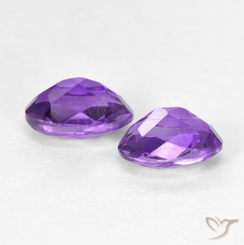 Gemme di Ametista Viola scuro naturale da 0.96 ct, Ovale, VVS-VS