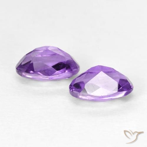 Gemme di Ametista Viola medio naturale da 0.92 ct, Ovale, VS