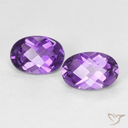 0.90ctw Naturale Viola Intenso Ametista, Ovale, VVS