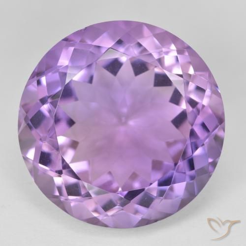 26.41ct Naturale Medium Light Purplish-Violet Ametista, Rotondo, VVS