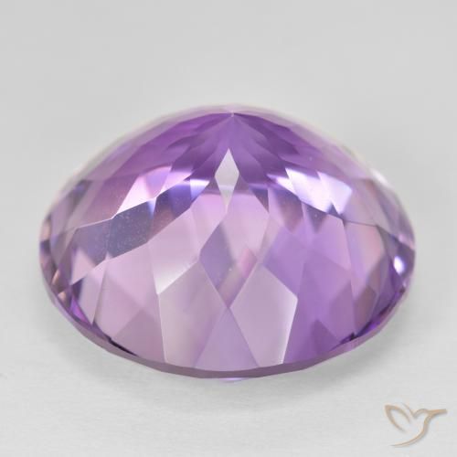 Ametista Medium Light Purplish-Violet naturale da 26.41 ct, Rotondo, VVS