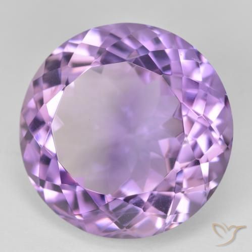 Ametista Viola medio naturale da 26.62 ct, Rotondo, VVS-VS
