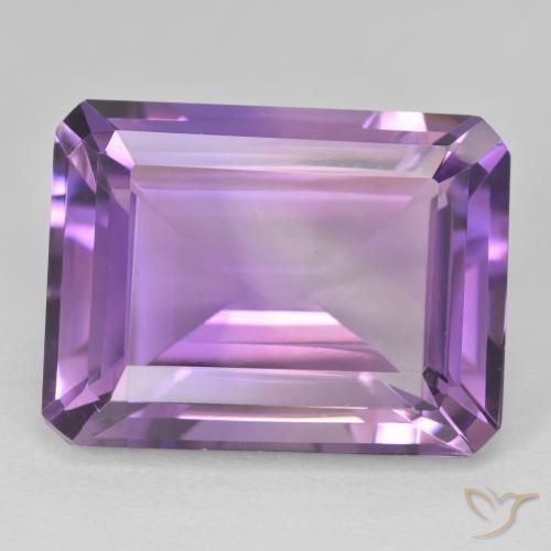 21.90ct Naturale Medium Light Purplish-Violet Ametista, Taglio smeraldo, VVS