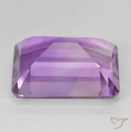 Ametista Medium Light Purplish-Violet naturale da 21.90 ct, Ottagonale / Taglio smeraldo, VVS