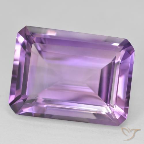 Ametista Medium Light Purplish-Violet naturale da 20.89 ct, Ottagonale / Taglio smeraldo, VVS