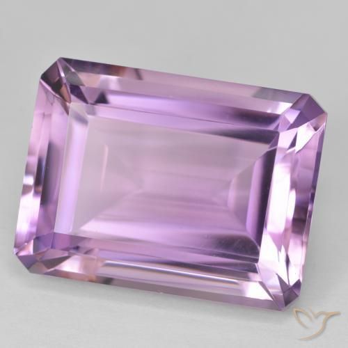 Ametista violaceo naturale da 23.19 ct, Ottagonale / Taglio smeraldo, VVS