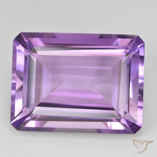 21.40ct Naturale Medium Light Purplish-Violet Ametista, Taglio smeraldo, VVS