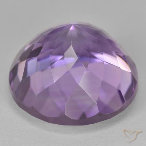 Ametista Viola-Rosa Medio naturale da 15.81 ct, Rotondo, VVS