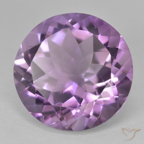 Ametista Viola medio naturale da 13.34 ct, Rotondo, VVS