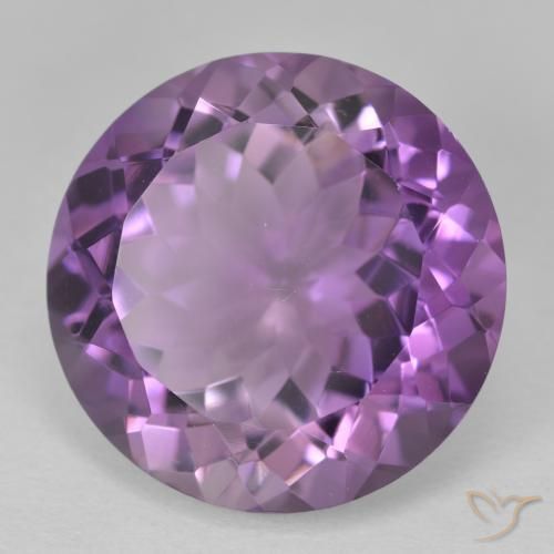 Ametista Viola medio naturale da 13.24 ct, Rotondo, VVS