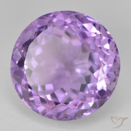Ametista Viola medio naturale da 15.16 ct, Rotondo, VVS