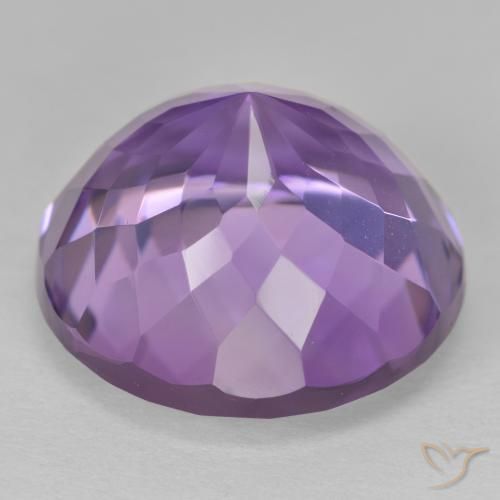 Ametista Viola medio naturale da 15.16 ct, Rotondo, VVS