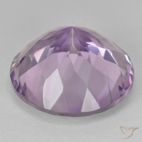 Ametista Viola-Rosa Medio naturale da 13.46 ct, Rotondo, VVS-VS