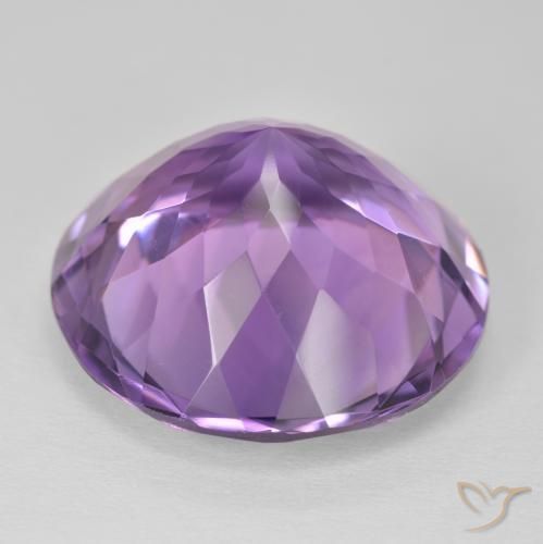 Ametista Viola medio naturale da 24.79 ct, Rotondo, VVS-VS