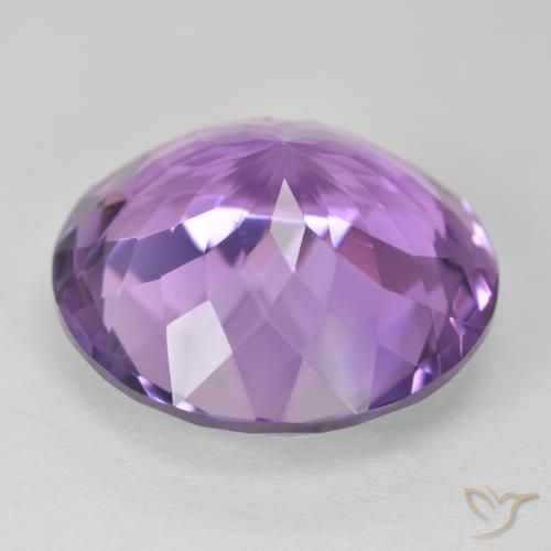 Ametista Viola tendente al rosa naturale da 25.07 ct, Rotondo, VVS