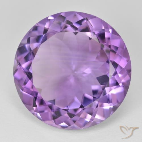Ametista Viola medio naturale da 23.66 ct, Rotondo, VVS-VS