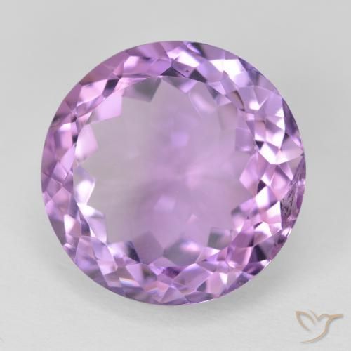 Ametista Viola tendente al rosa naturale da 14.19 ct, Rotondo, VS