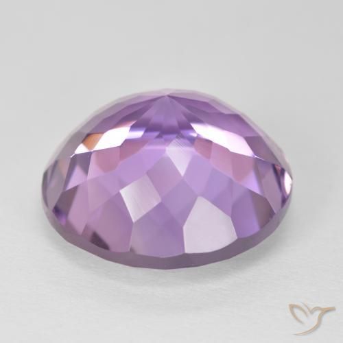 Ametista Viola tendente al rosa naturale da 14.19 ct, Rotondo, VS