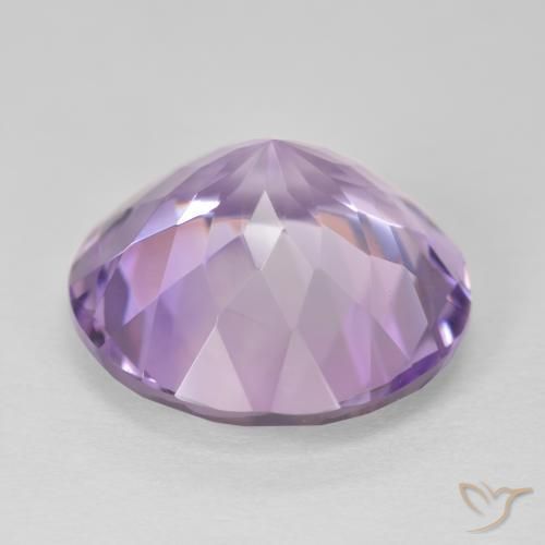 Ametista Viola rosa medio naturale da 12.67 ct, Rotondo, VVS