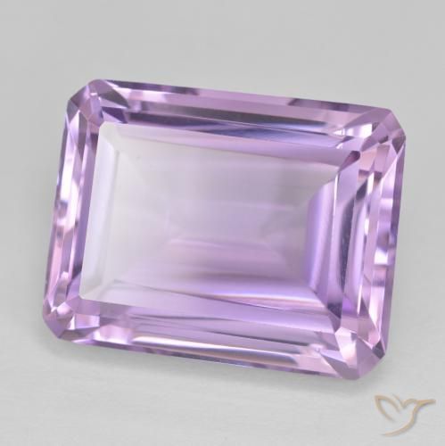 Ametista Viola rosa medio naturale da 20.29 ct, Ottagonale / Taglio smeraldo, VVS