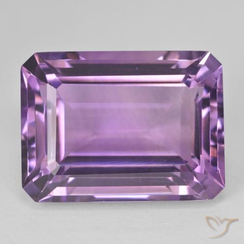 22.46ct Naturale Medium Light Purplish-Violet Ametista, Taglio smeraldo, VVS