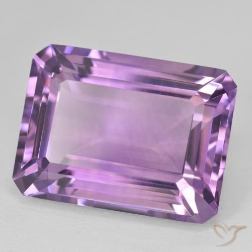 Ametista Medium Light Purplish-Violet naturale da 22.46 ct, Ottagonale / Taglio smeraldo, VVS