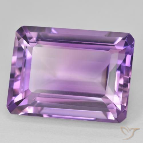 Ametista Medium Light Purplish-Violet naturale da 22.92 ct, Ottagonale / Taglio smeraldo, VVS