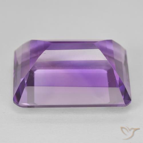 Ametista Medium Light Purplish-Violet naturale da 22.92 ct, Ottagonale / Taglio smeraldo, VVS