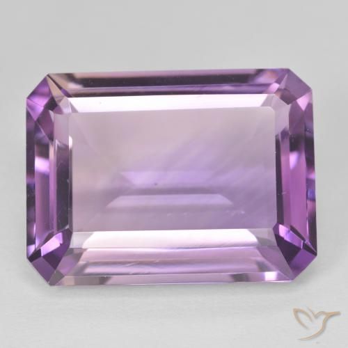 20.24ct Naturale Medium Light Purplish-Violet Ametista, Taglio smeraldo, VVS