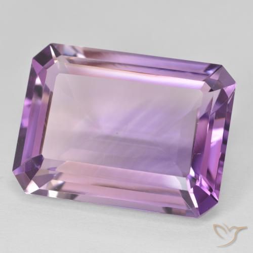 Ametista Medium Light Purplish-Violet naturale da 20.24 ct, Ottagonale / Taglio smeraldo, VVS