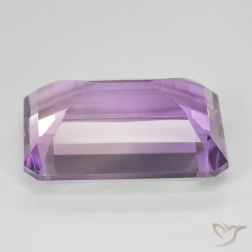 Ametista Medium Light Purplish-Violet naturale da 20.24 ct, Ottagonale / Taglio smeraldo, VVS