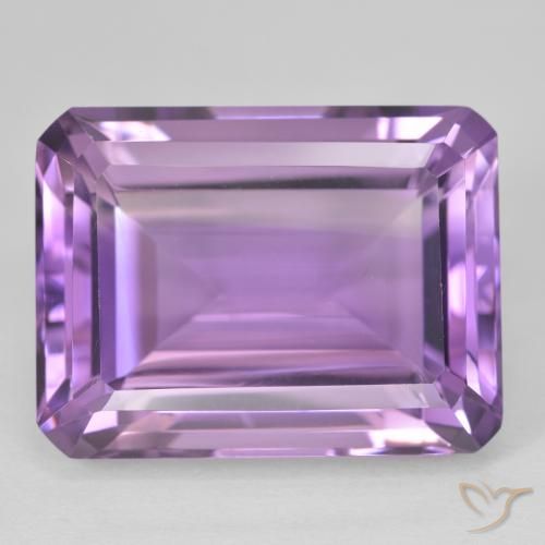 25.46ct Naturale Medium Light Purplish-Violet Ametista, Taglio smeraldo, VVS