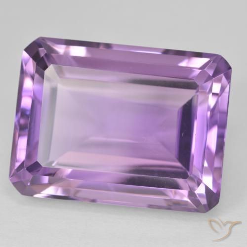 Ametista Medium Light Purplish-Violet naturale da 25.46 ct, Ottagonale / Taglio smeraldo, VVS